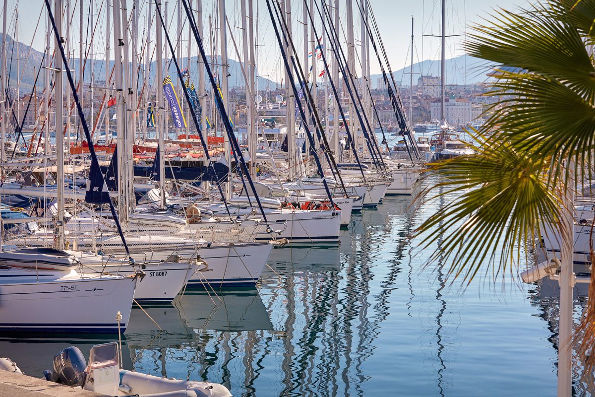 Yachts moored in ACI Marina Split Yachts moored in ACI Marina Split
