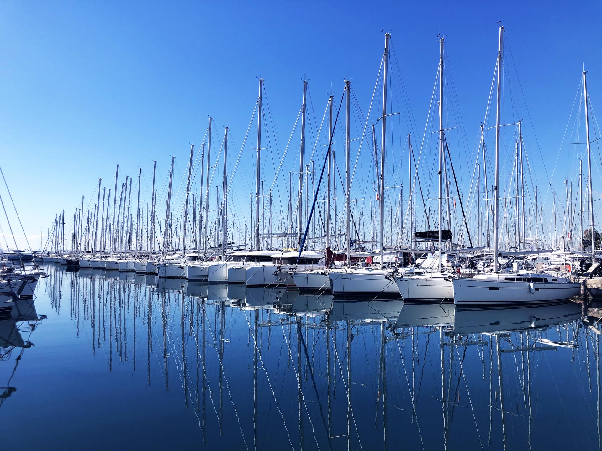 Yachts moored at Alimos Marina
