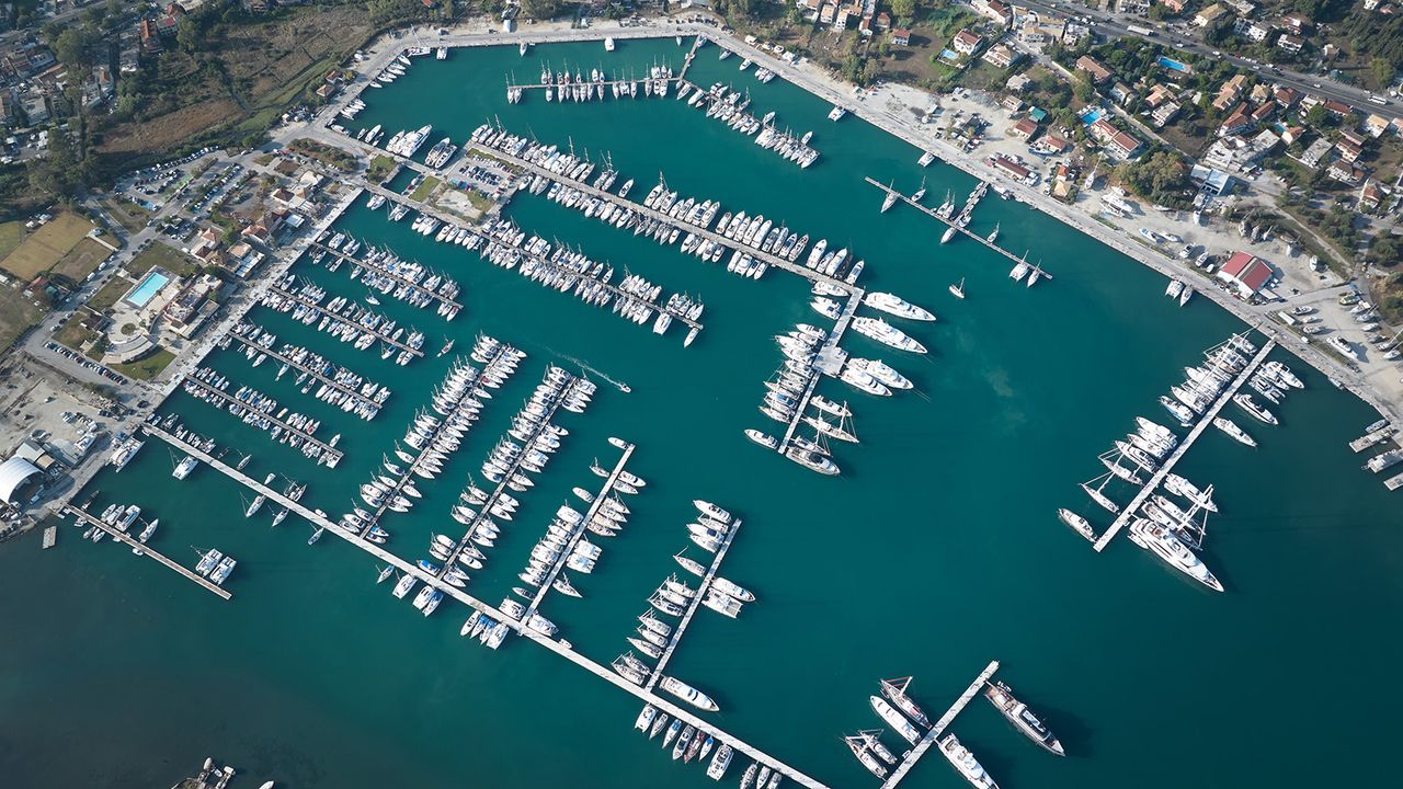 An aerial photo of Marina Gouvia 