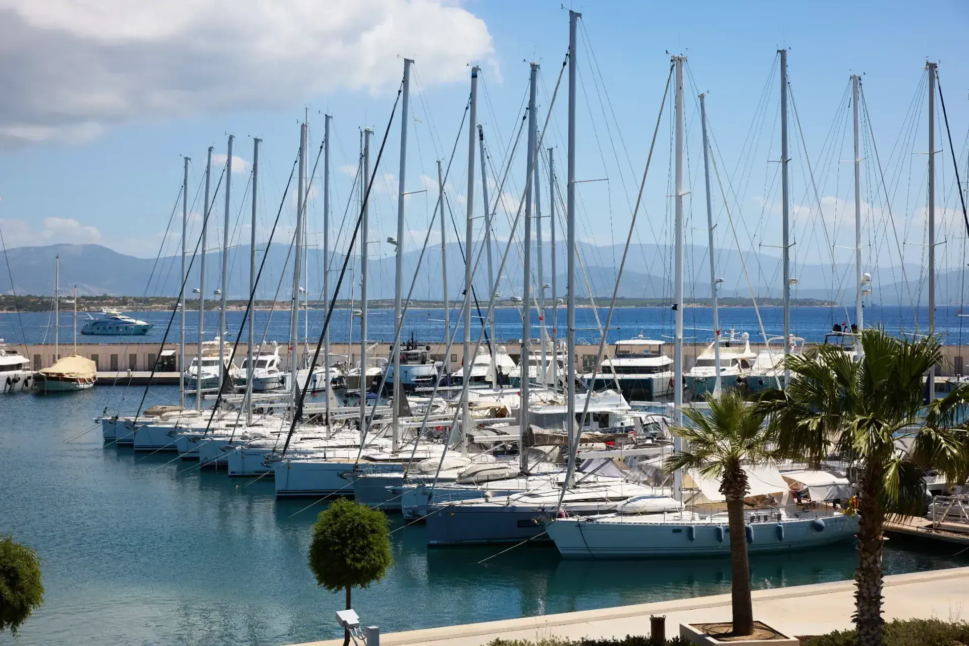 Yachts moored at Lefkas D-Marin Marina
