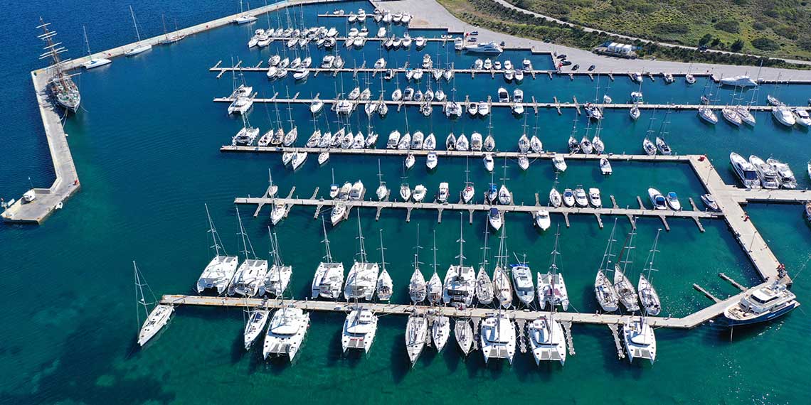 Yachts moored at Olympic Marine, Lavrion Olympic Marine, Lavrion
