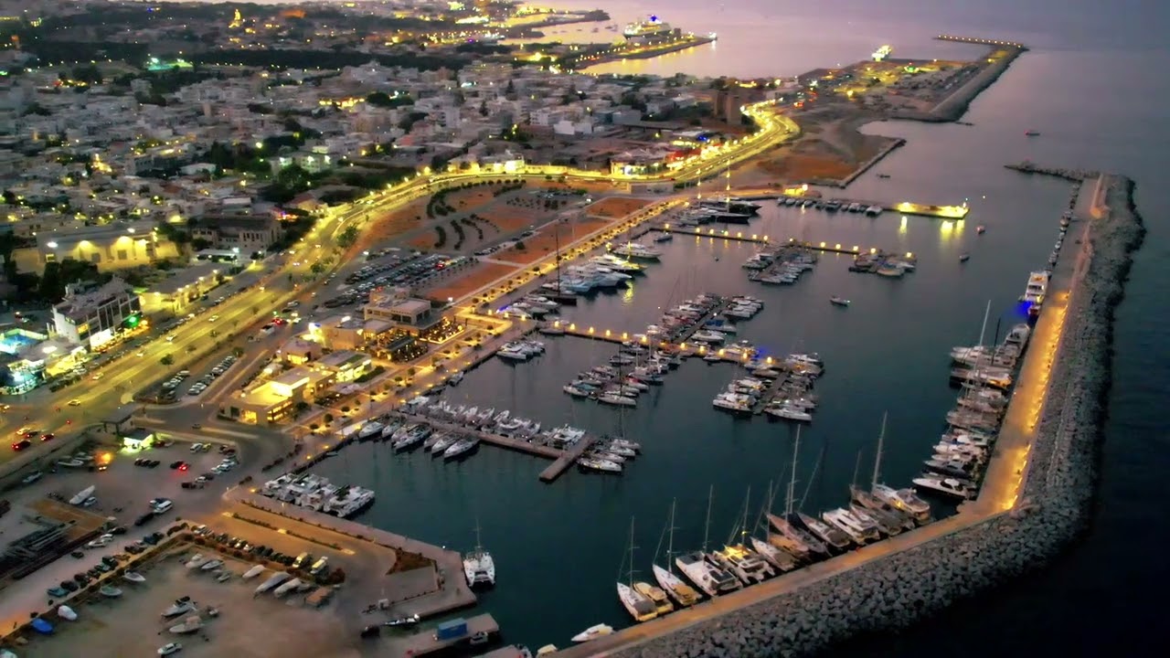 Yachts moored at Rhodes New Marina