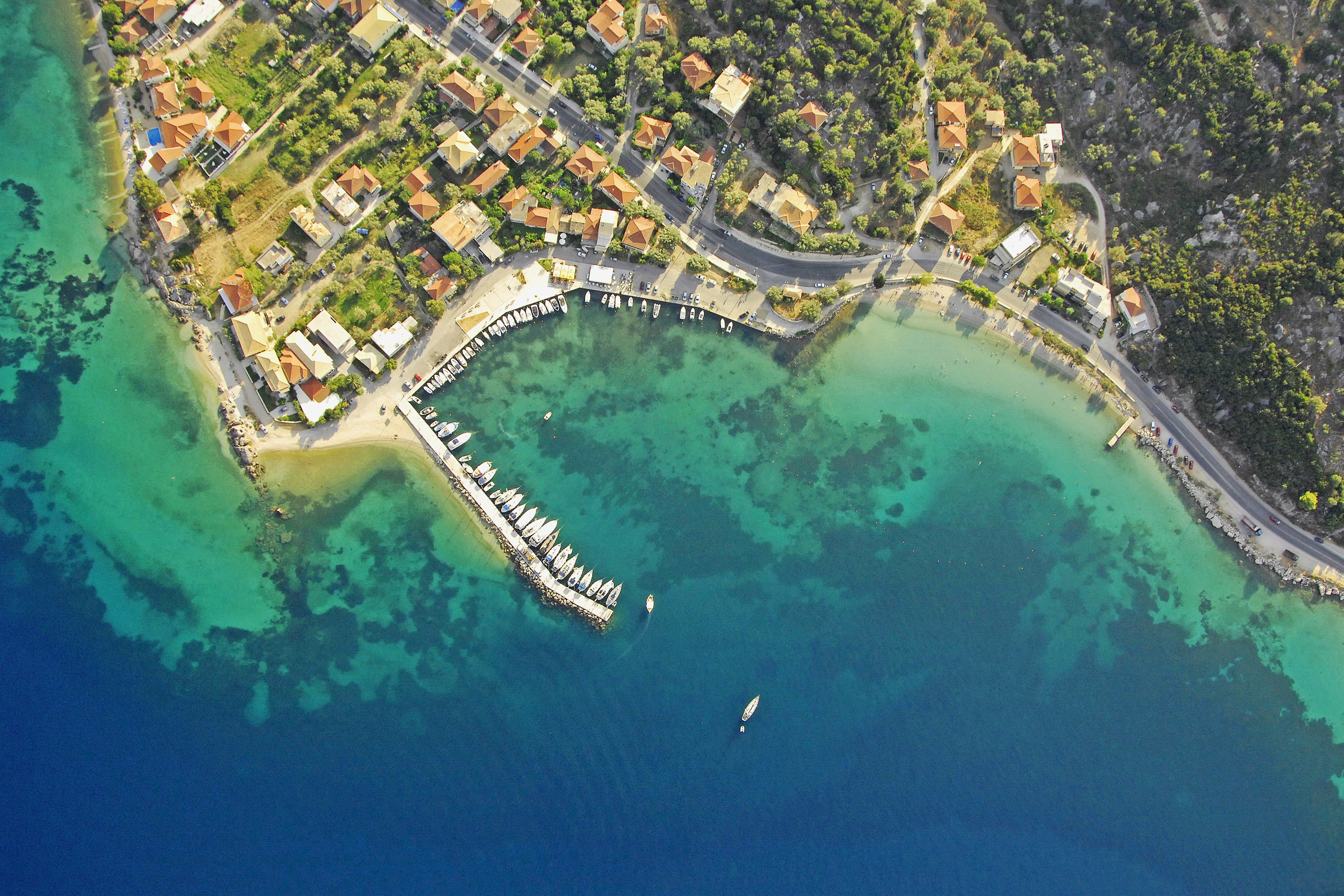 An aerial image of Nikiana Marina