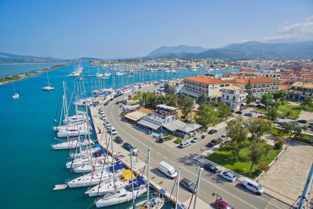 Yachts moored at Lefkas Town Quay Lefkas Town Quay