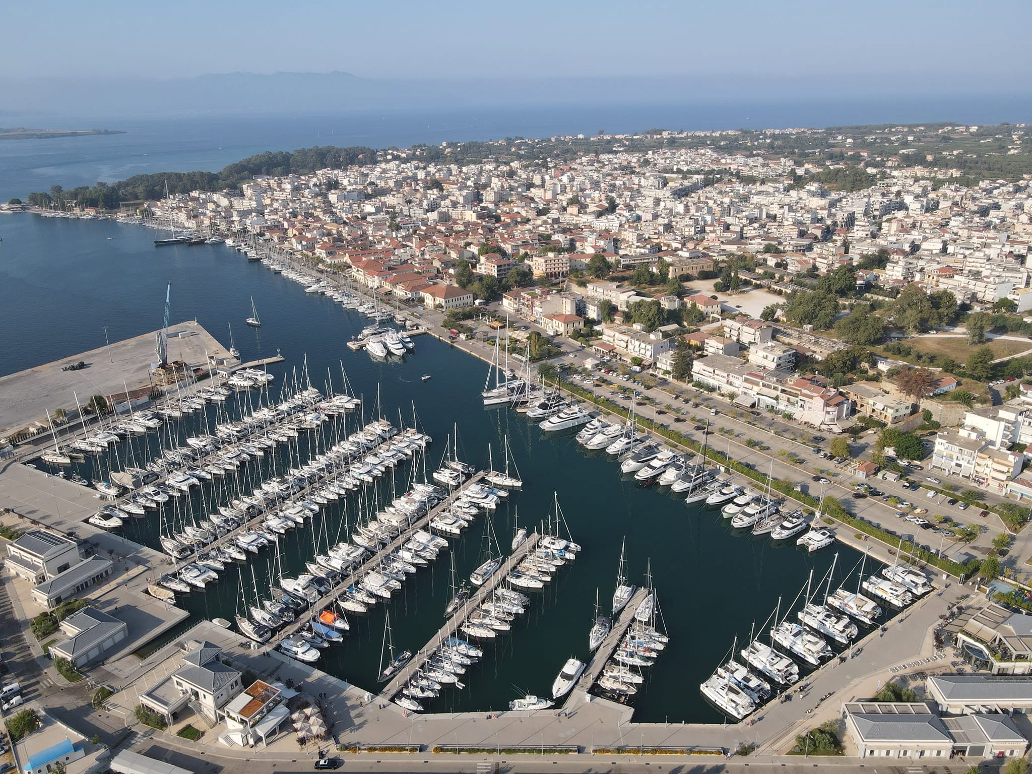 An aerial image of Preveza Marina