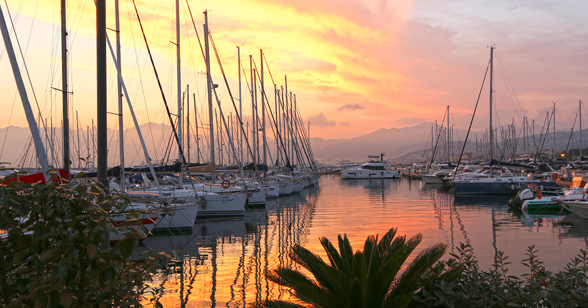 Yachts moored at Marina d’Arechi 