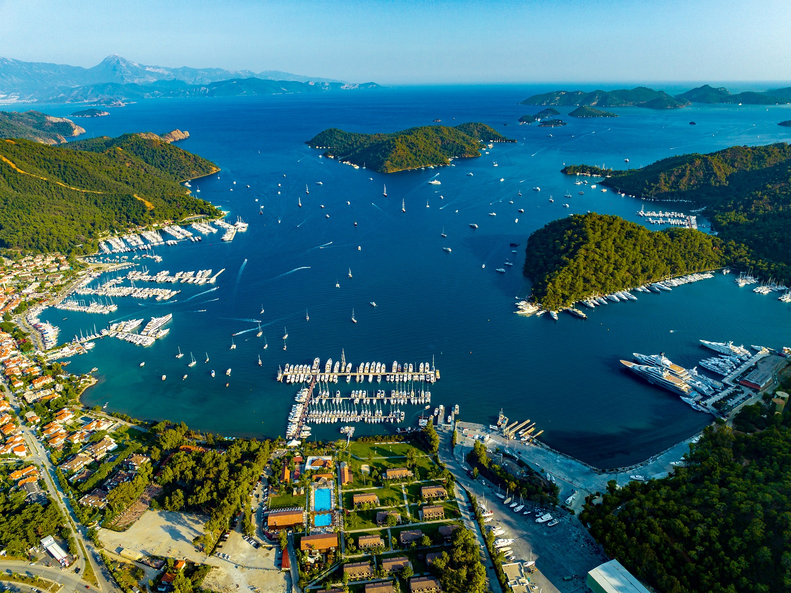 An aerial image of Marinturk Göcek Village Port An aerial image of Marinturk Göcek Village Port
