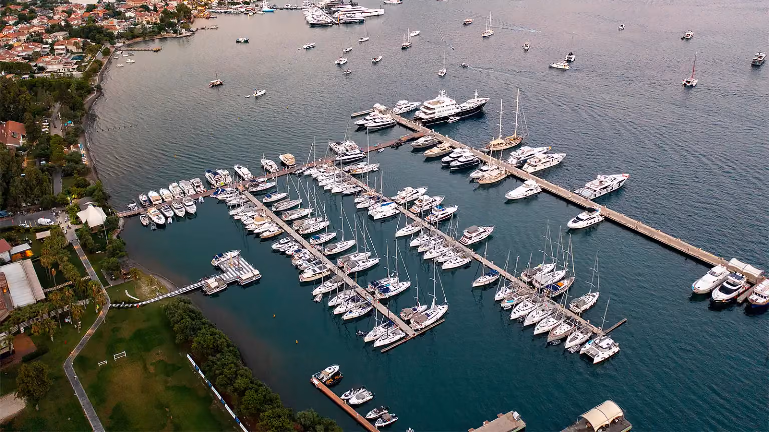 Yachts moored at Marinturk Göcek Village Port Marinturk Göcek Village Port