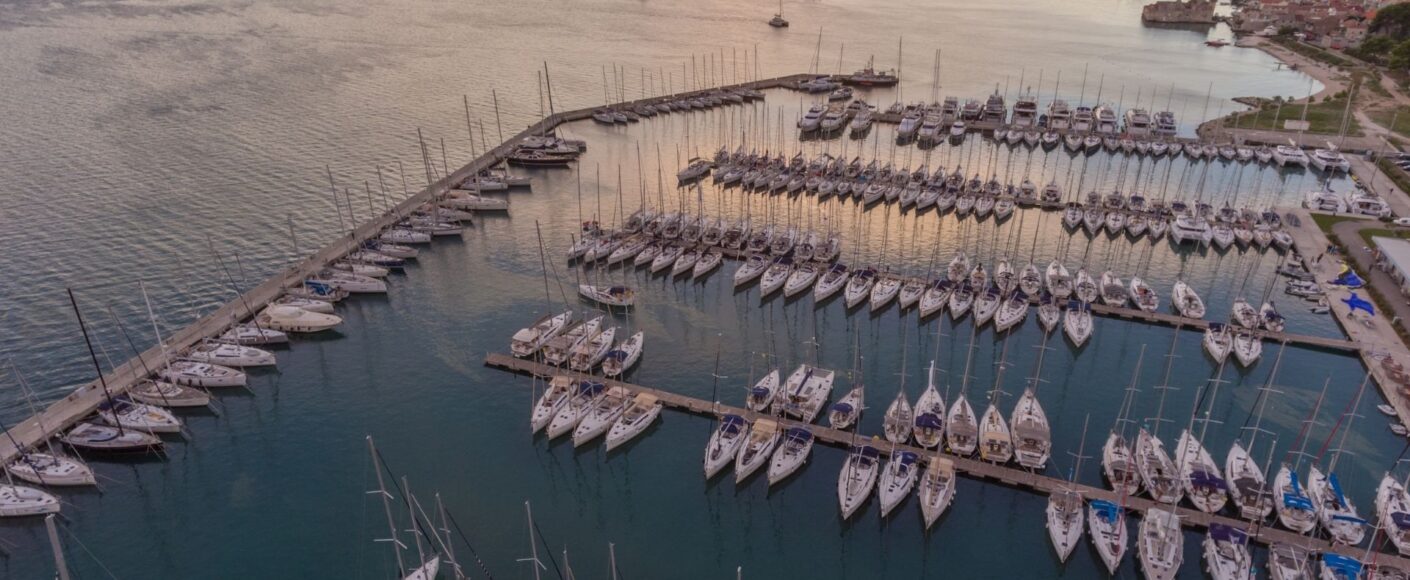 Yachts moored at Marina Kaštela Marina Kaštela