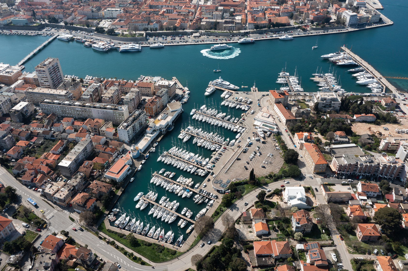 An aerial image of Marina Zadar An aerial image of Marina Zadar