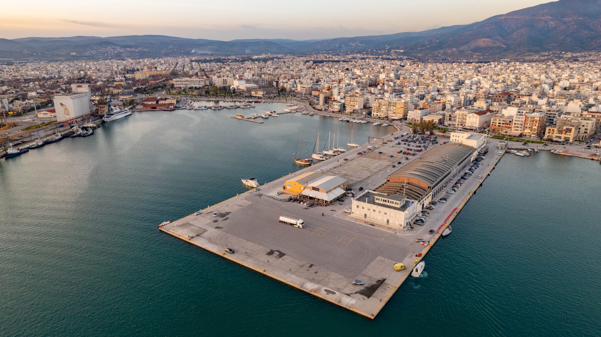 An aerial image of Volos Port An aerial image of Volos Port