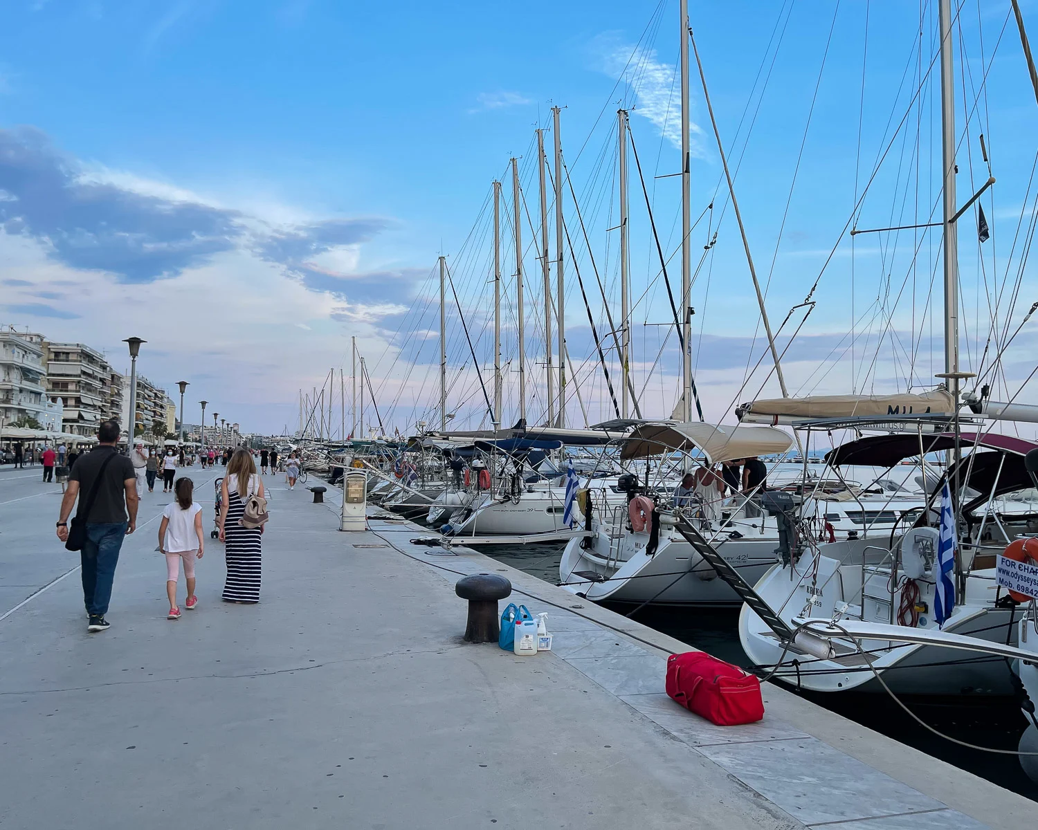 Yachts moored at Volos Port Volos Port