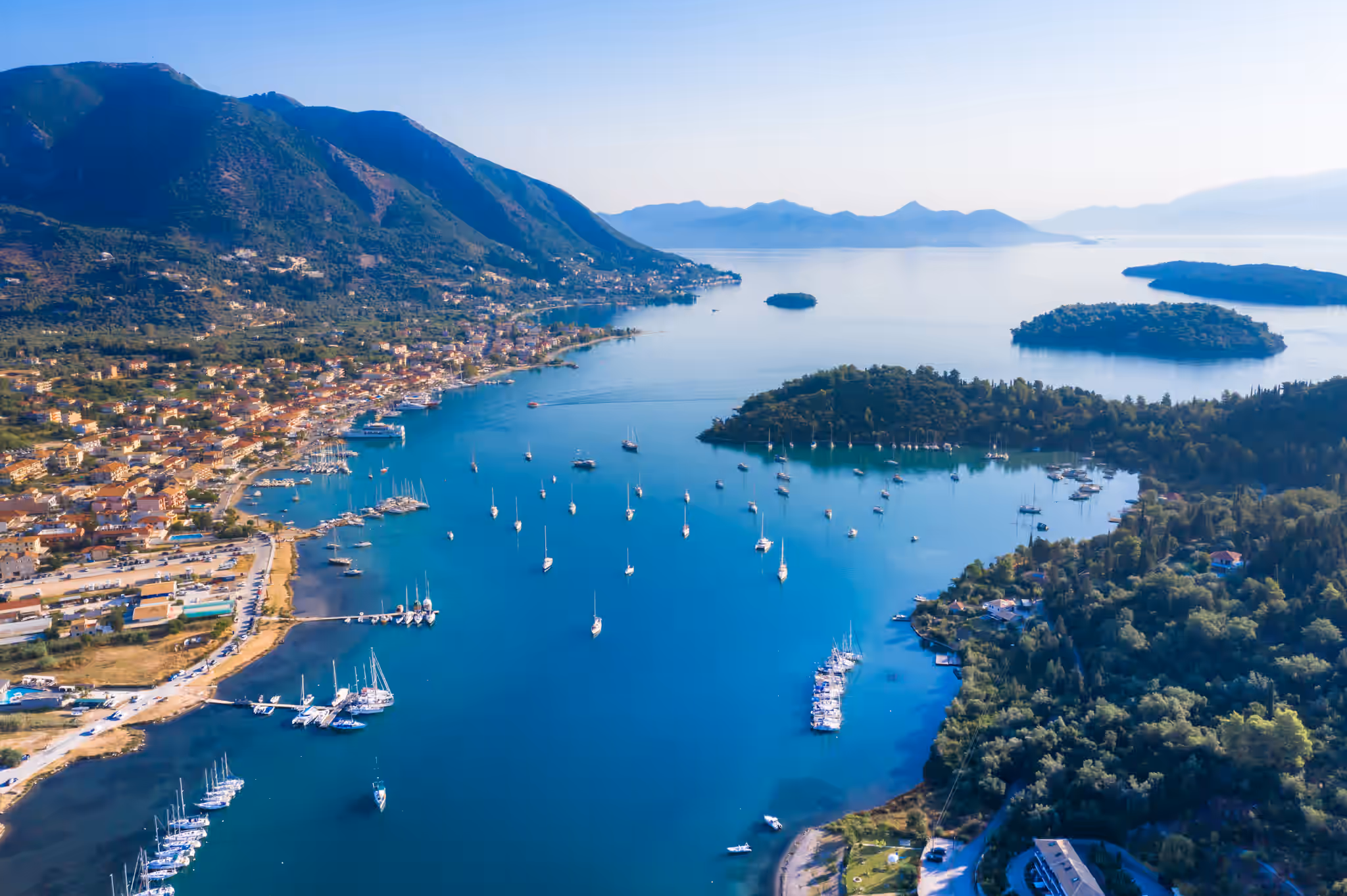 An aerial image of Marina Nydri An aerial image of Marina Nydri