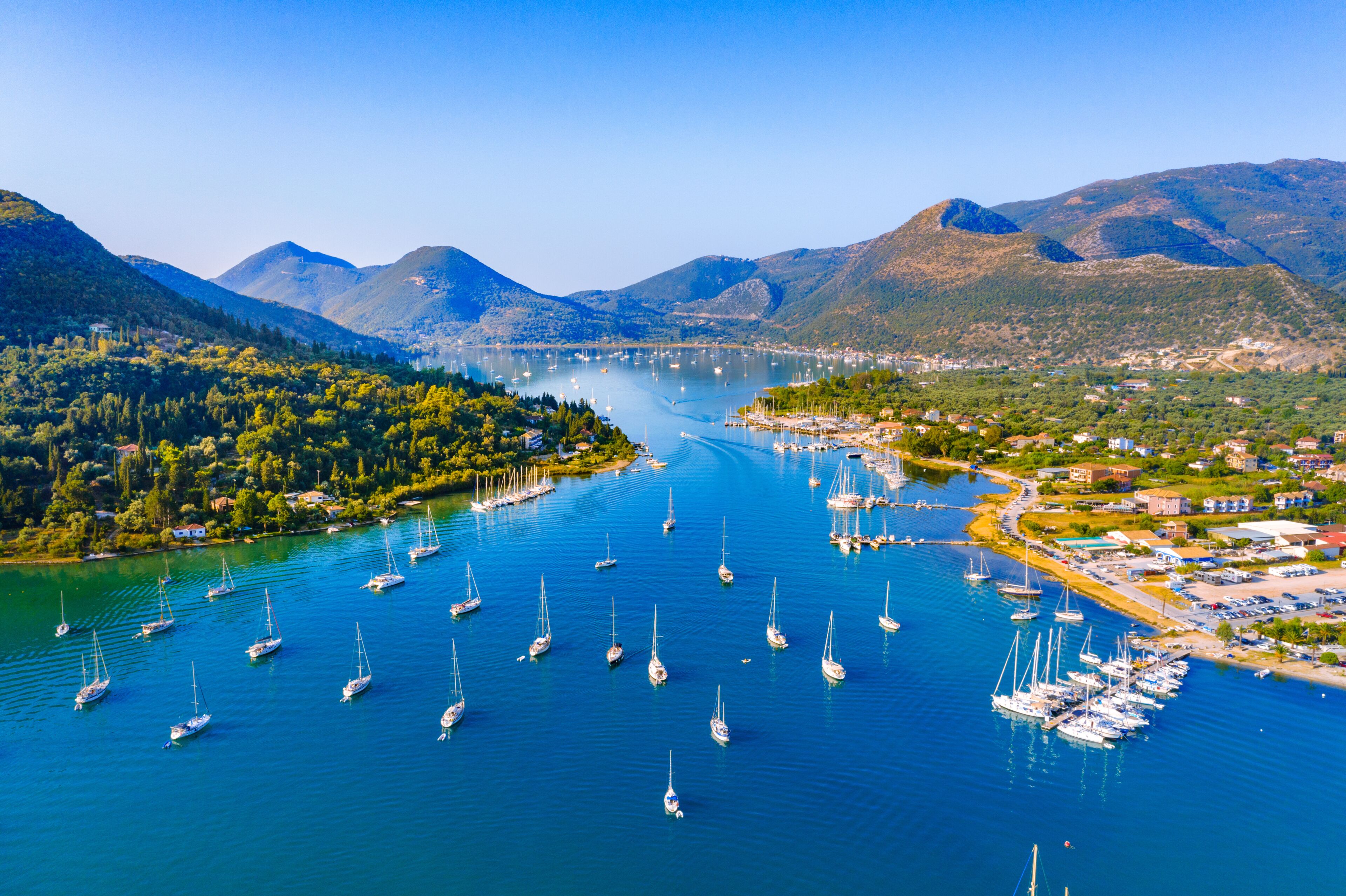 An aerial image of Marina Nydri An aerial image of Marina Nydri