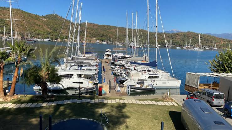 Yachts moored at MAI Yacht Club, Fethiye MAI Yacht Club, Fethiye