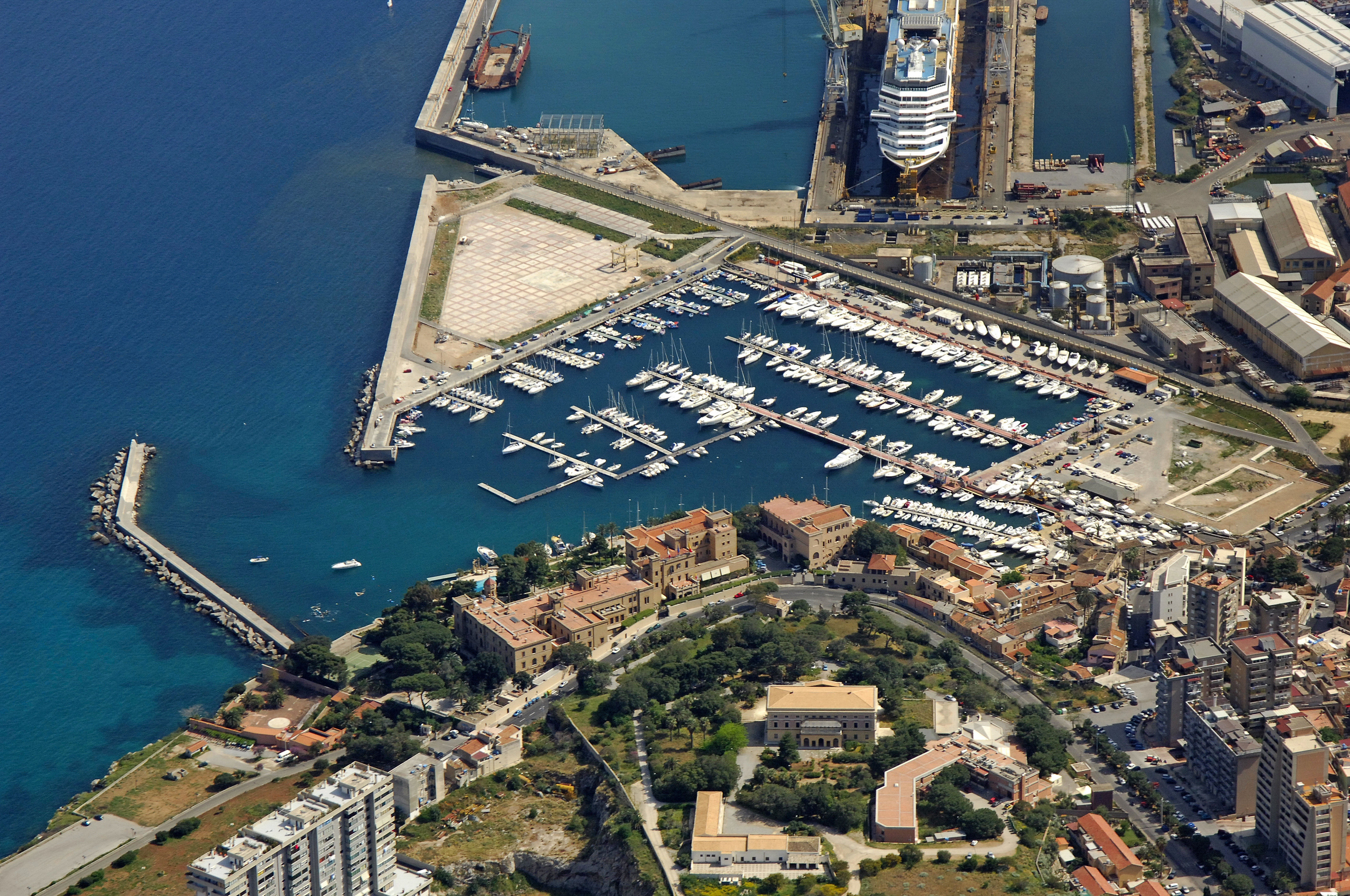 An aerial image of Marina Villa Igiea An aerial image of Marina Villa Igiea