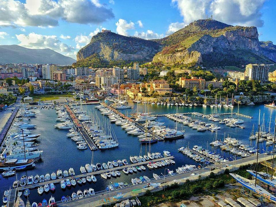 Yachts moored at Marina Villa Igiea, Palermo Marina Villa Igiea, Palermo